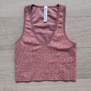 Athleta Aurora Seamless Cropped Ribbed Tank Top